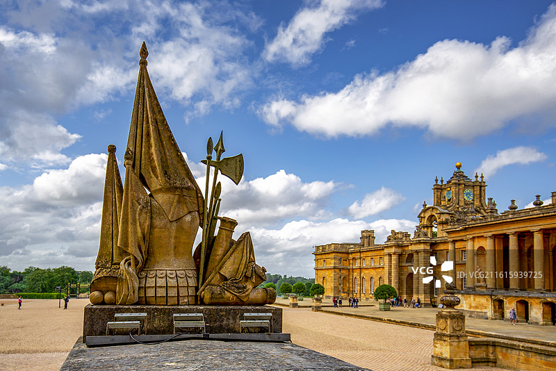英国丘吉尔庄园一隅图片素材