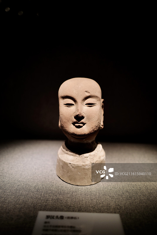 河北邯郸响堂山石窟数字展示中心3D打印复原石雕造像图片素材