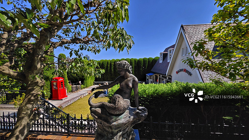 神户北野异人街是充满异国风情的历史街区，留存着众多西洋风格异人馆，是神户著名观光地图片素材