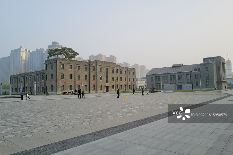 河北石家庄正太广场正太饭店及市中心CBD城市风光图片素材