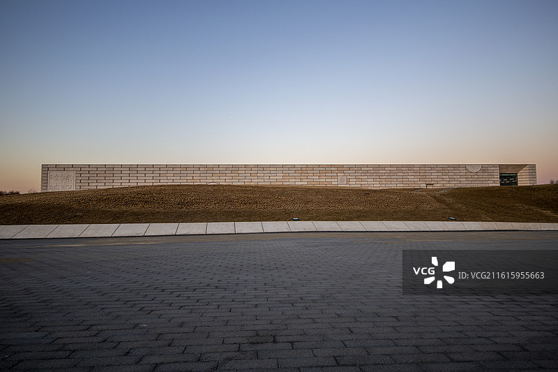 北京路县故城遗址博物馆冬季风光：外景图片素材