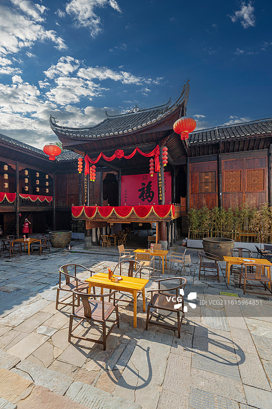 黔阳古城传统建筑景致图片素材