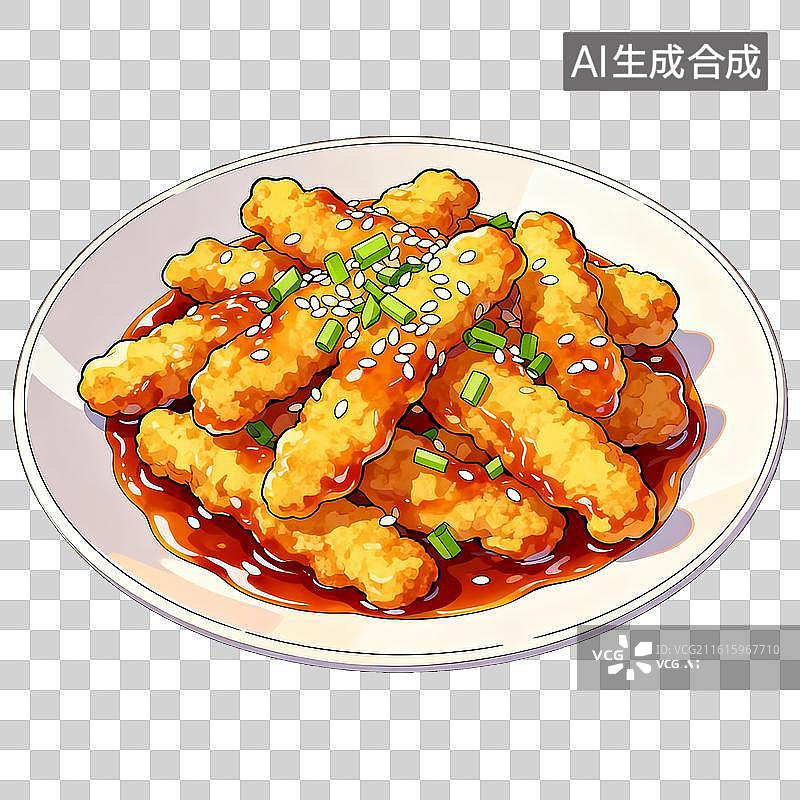 【AI数字艺术】糖醋里脊图片素材