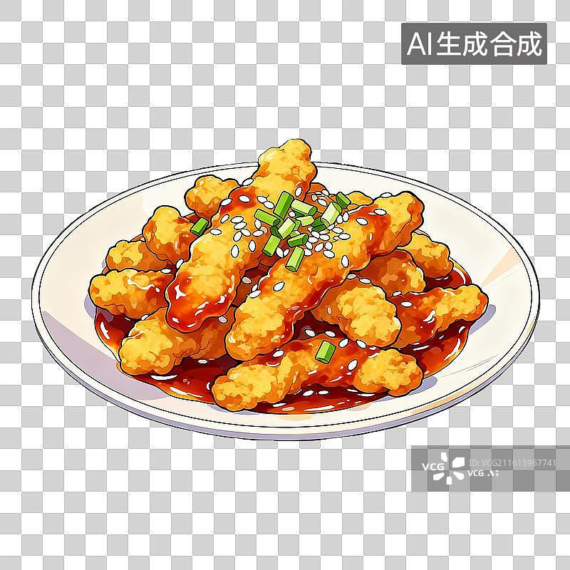 【AI数字艺术】糖醋里脊图片素材