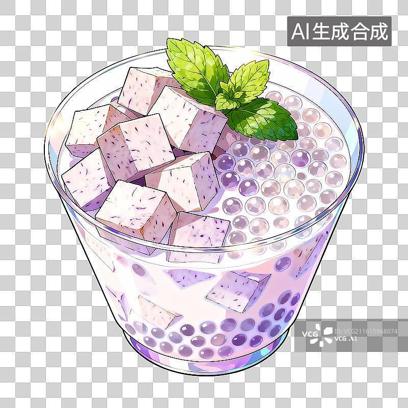 【AI数字艺术】香芋西米露图片素材