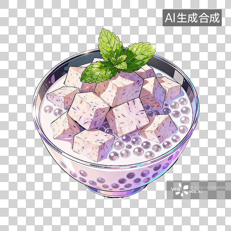 【AI数字艺术】香芋西米露图片素材