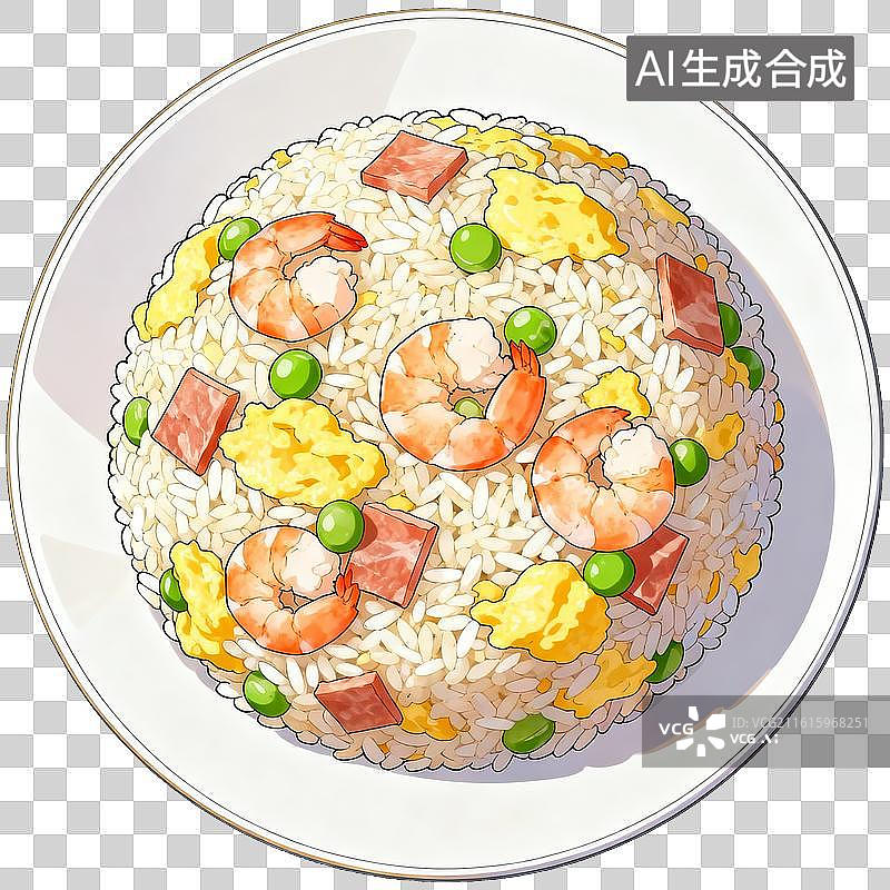 【AI数字艺术】扬州炒饭图片素材