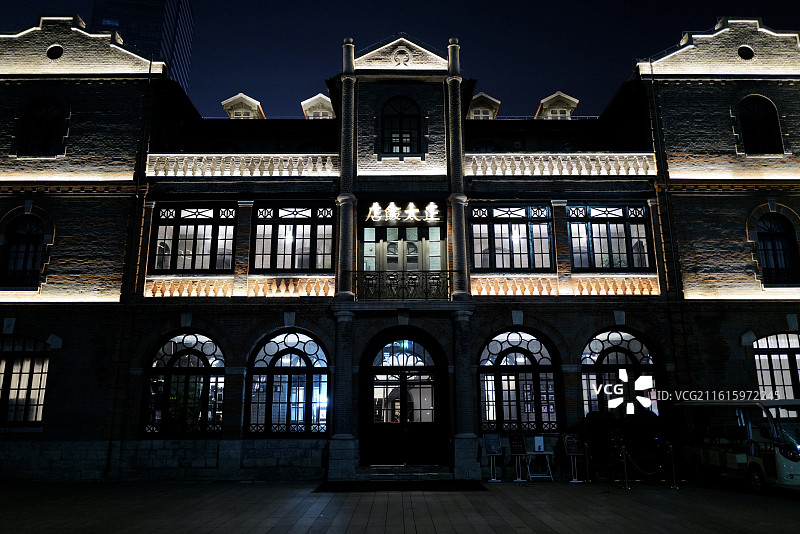 河北石家庄正太广场、正太饭店、大石桥夜景城市风光图片素材