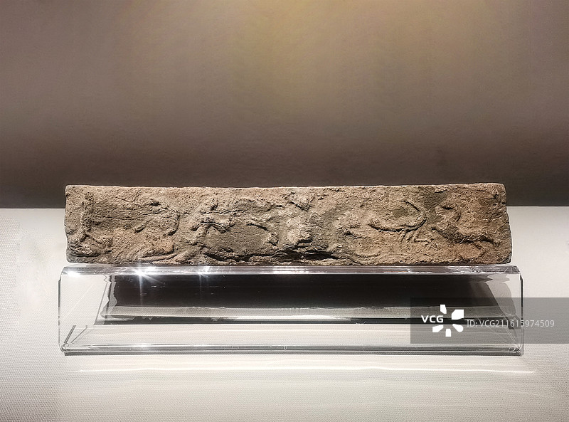 西王母月宫捣药 画像砖,东汉,四川博物院图片素材