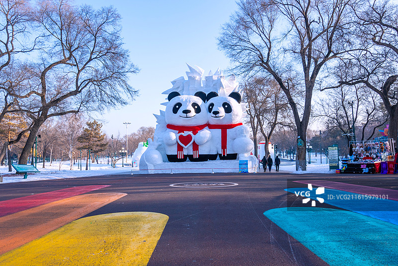 哈尔滨雪雕图片素材