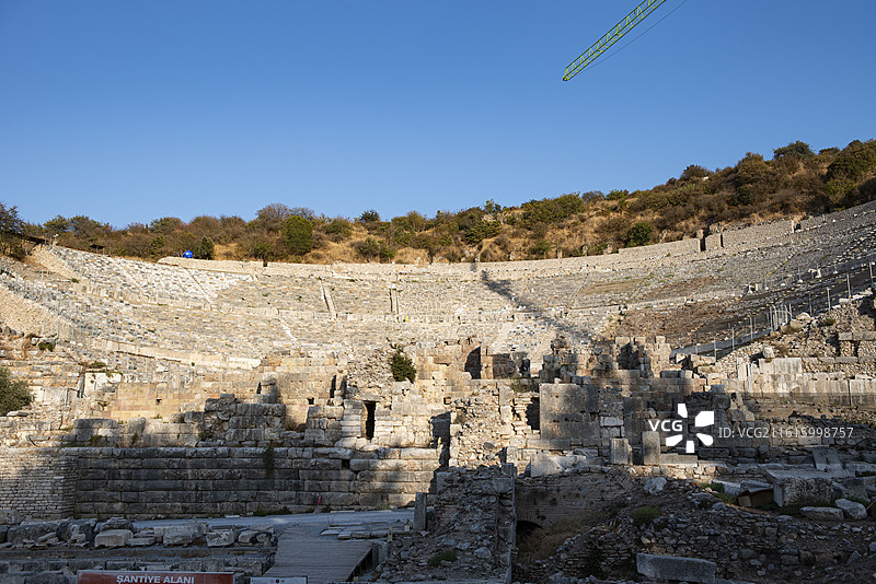 实拍：以弗所古城里的断壁残垣图片素材