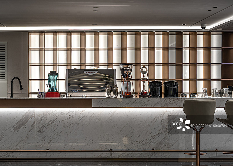 样板间中的酒柜吧台特写图片素材