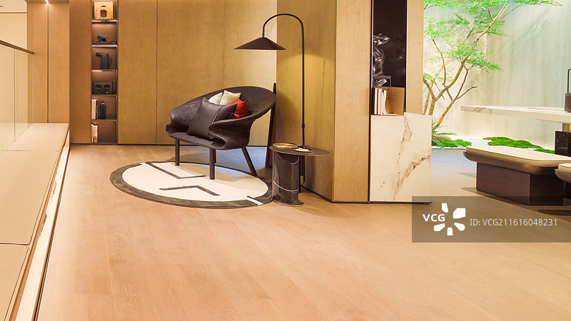 简洁的样板间书房和茶室图片素材