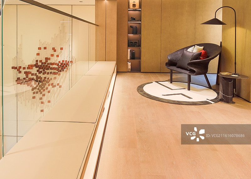 简洁的样板间书房和茶室图片素材