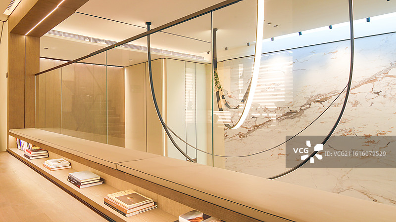 简洁的样板间书房和茶室图片素材