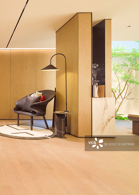 简洁的样板间书房和茶室图片素材