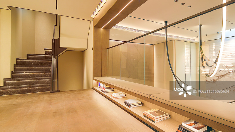 简洁的样板间书房和茶室图片素材