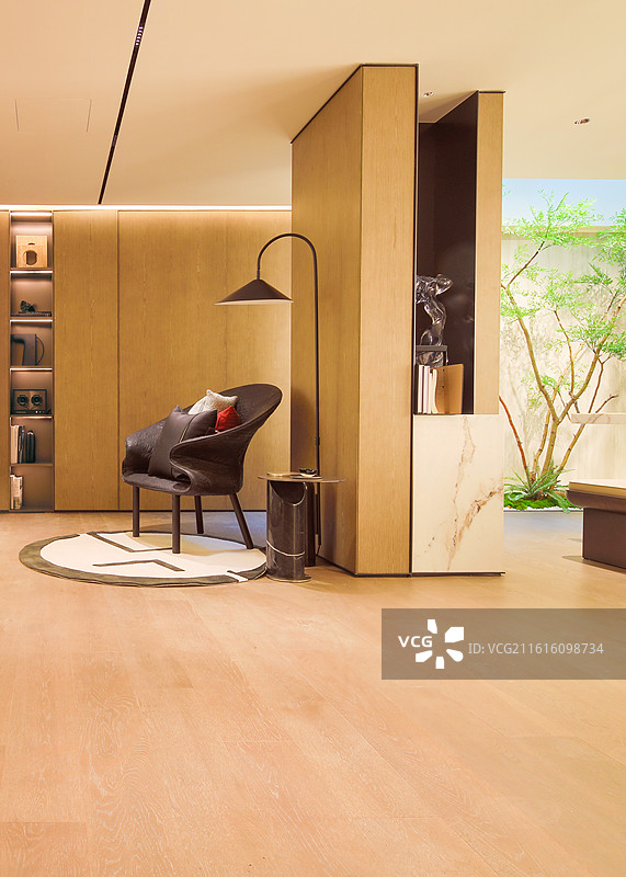 简洁的样板间书房和茶室图片素材