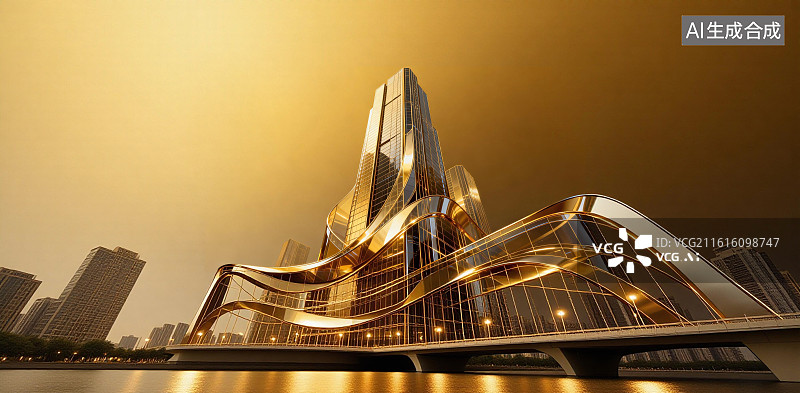 【AI数字艺术】城市建设发展主题，汽车广告背景图图片素材