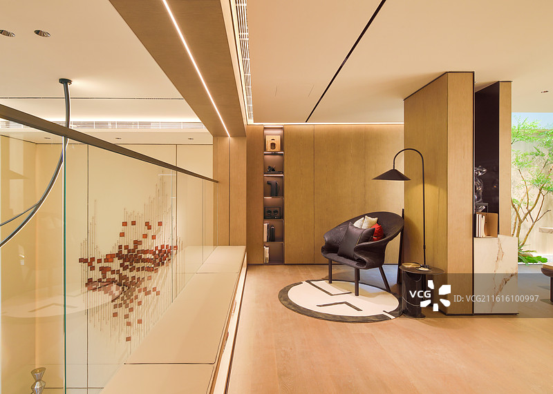 简洁的样板间书房和茶室图片素材