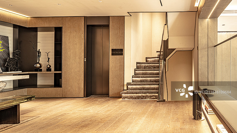 简洁的样板间书房和茶室图片素材