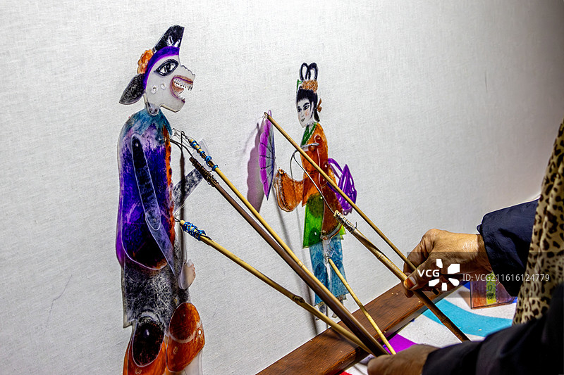 河南滑县：皮影戏《西游记·三打白骨精》图片素材
