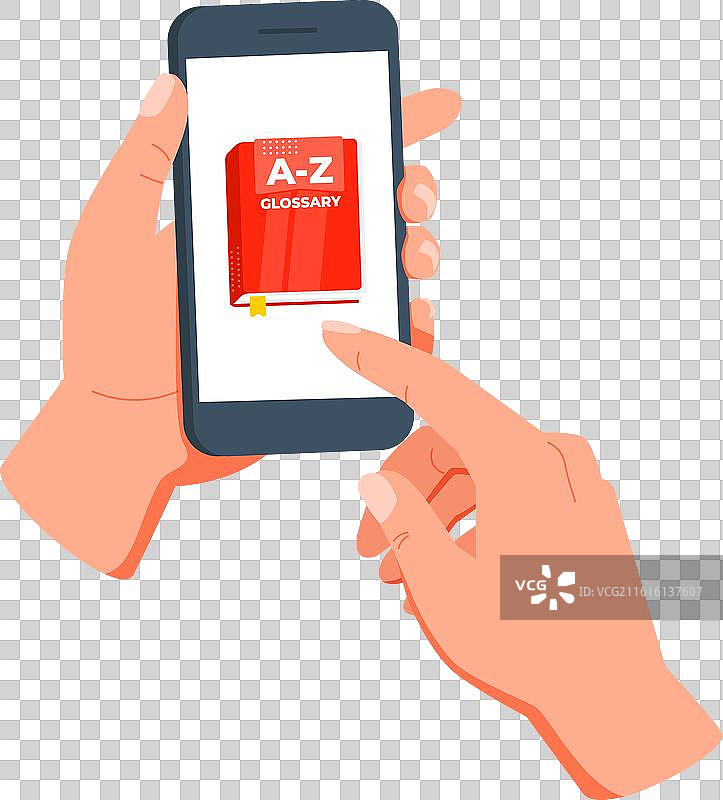 手持智能手机浏览在线内容图片素材