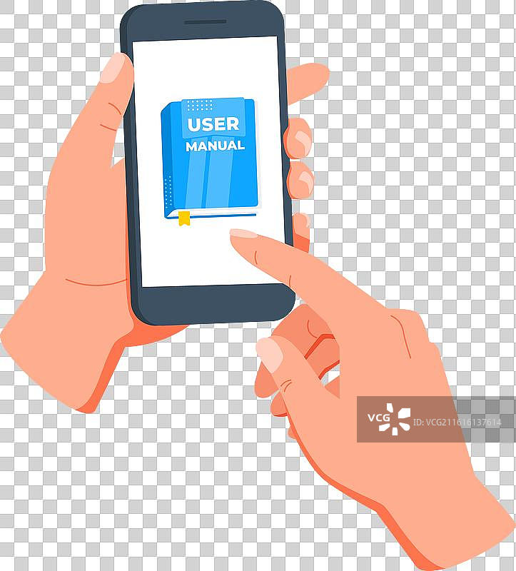 手持智能手机触摸屏幕阅读图片素材