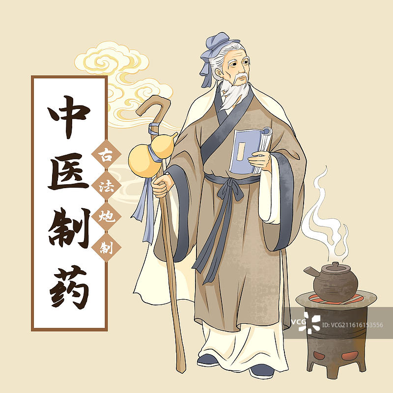 名医孙思邈插画图片素材
