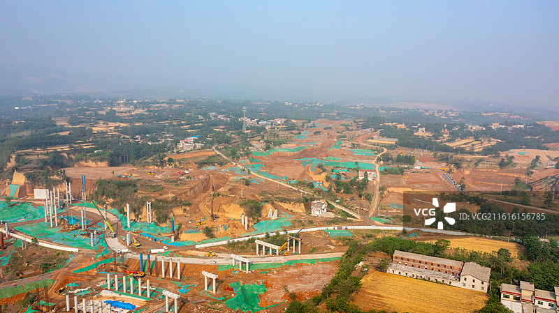 G234与G310立交桥建设、郑州五环建设图片素材