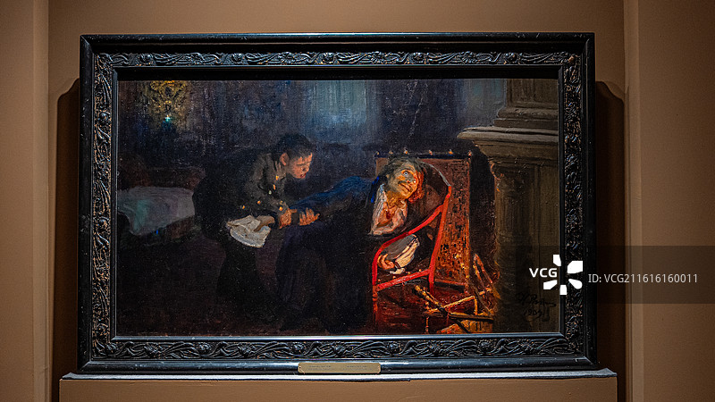 果戈理焚烧《死魂灵》第二部手稿 特列季亚科夫画廊藏 涅瓦河畔的遐思 列宾艺术特展 中国国家博物馆图片素材