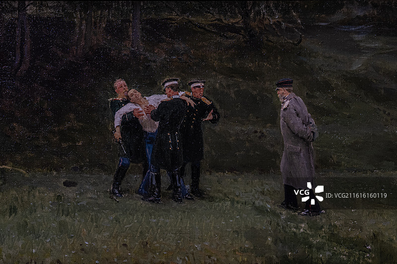 《决斗》 特列季亚科夫画廊藏 涅瓦河畔的遐思 列宾艺术特展 中国国家博物馆图片素材