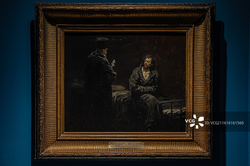 《忏悔之前》 特列季亚科夫画廊藏 涅瓦河畔的遐思 列宾艺术特展 中国国家博物馆图片素材