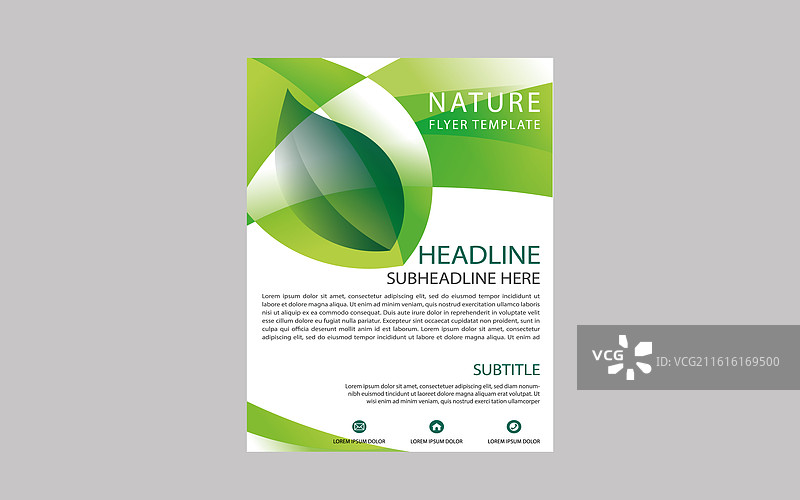 现代专业设计的自然主题传单模板图片素材