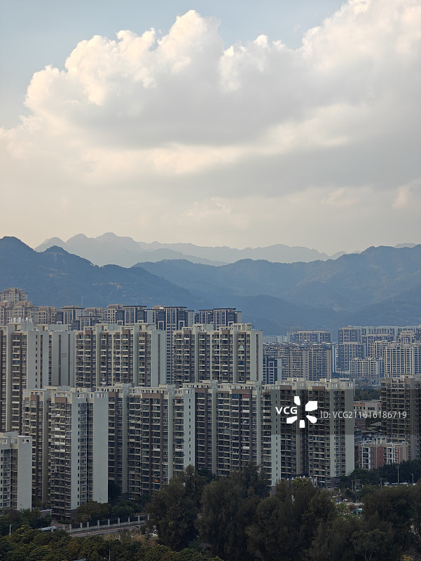 冬季山城龙岩城市风光图片素材