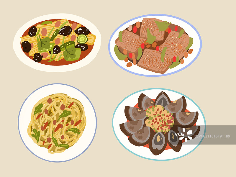 凉菜组合图片素材