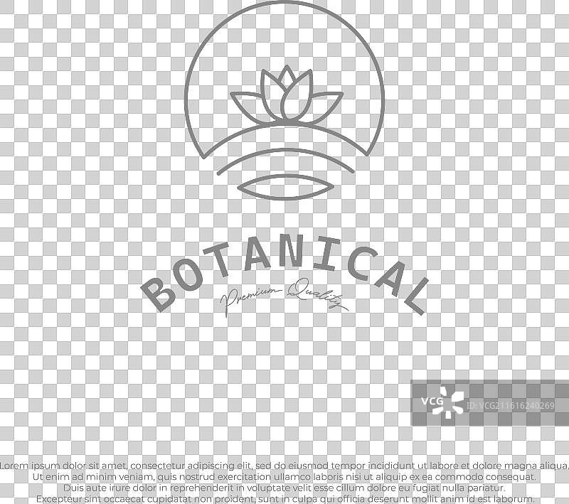 简约符号的植物有机标志图片素材