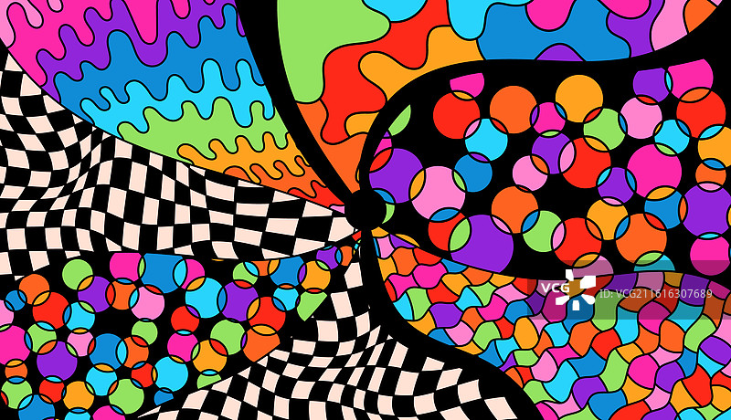 抽象的嬉皮士装饰图片素材