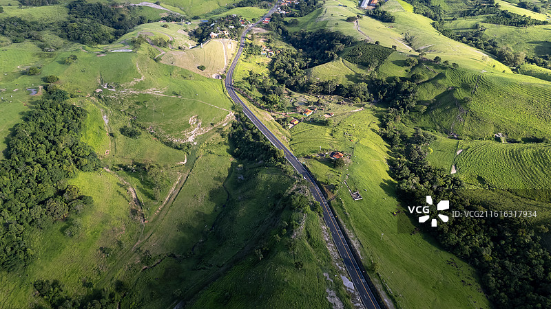 巴西，圣保罗，柏拉拿州，Cachoeira do Espírito San，千岛湖图片素材