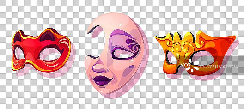 用于传统节日的嘉年华面具图片素材