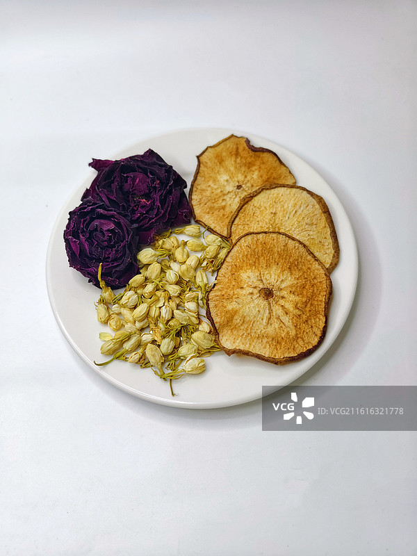 雪梨玫瑰茉莉花茶图片素材