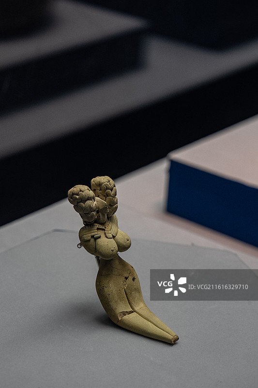 公元前3500—3000年 陶女神像 巴基斯坦伊斯兰堡博物馆藏图片素材