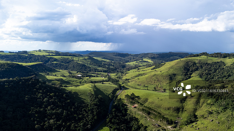 巴西，圣保罗，柏拉拿州，Cachoeira do Espírito San，千岛湖图片素材