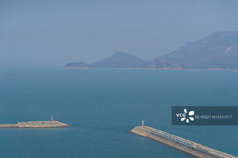 珠海桂山岛灯塔海洋风光图片素材