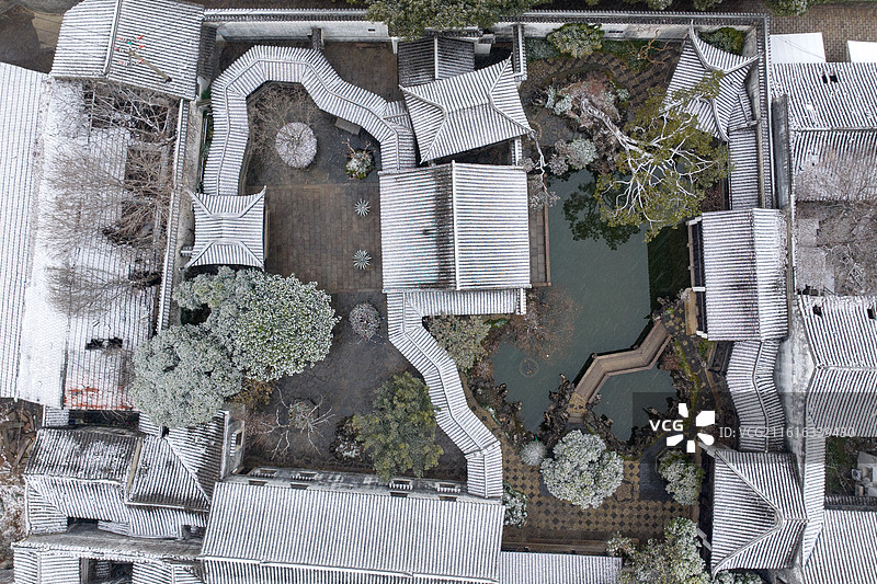 2026年初雪——耕乐堂雪景图片素材