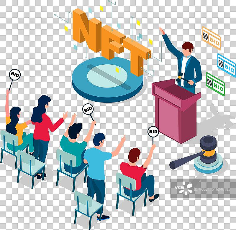 卖家和观众在加密货币市场图片素材