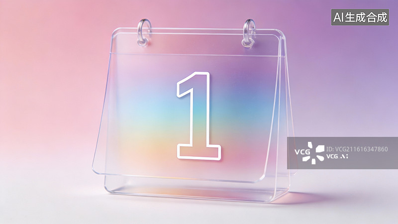 【AI数字艺术】透明日历显示数字一图片素材