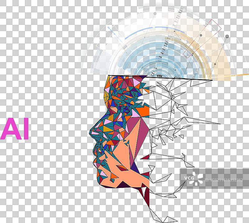 人工智能与云的融合，虚拟未来图片素材