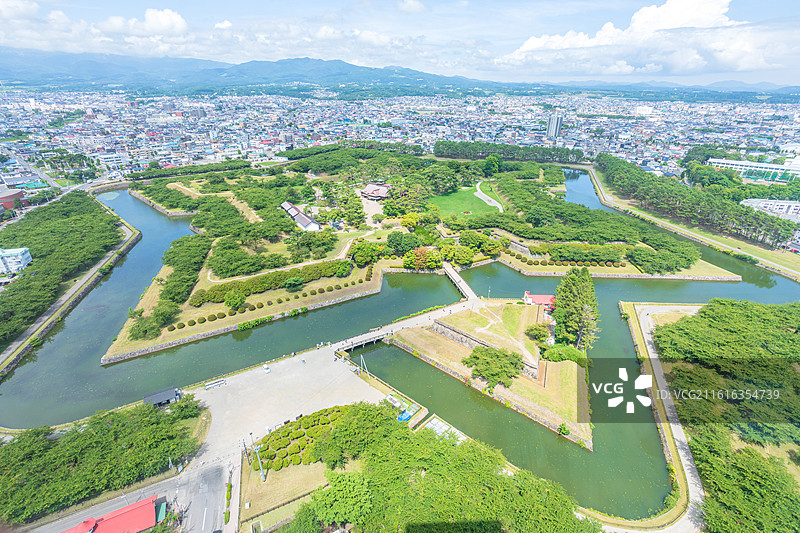 日本北海道函馆五棱郭公园图片素材