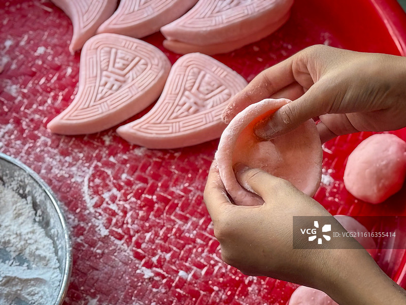 潮汕美食红桃粿图片素材